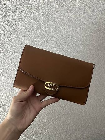 Ralph Lauren Umhängetasche Braun mit Goldkette
