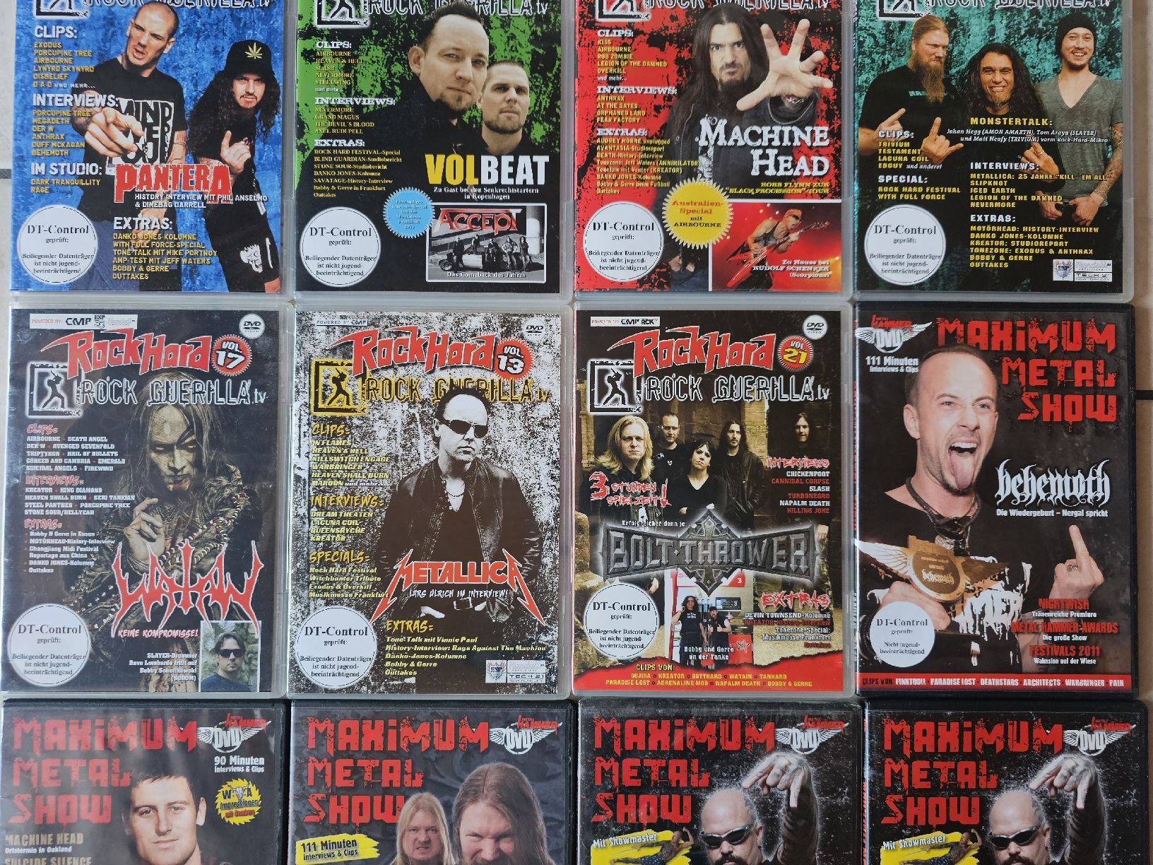 Tutti i DVDs: 12x Rock Hard & Metal Hammer DVD's – Usato da Schneisingen venduto da backstore24 2