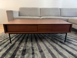 Nussbaum Couchtisch mit Stauraum – La Redoute – 120 × 60 cm 