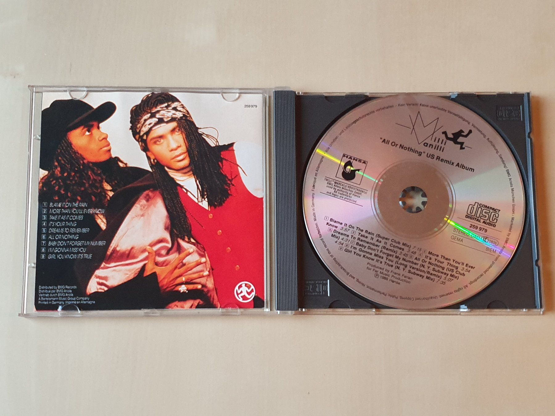 CD: Milli Vanilli All or Nothing the US Remix Album – Usato da Stansstad venduto da collectorsshop 2