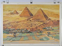 Schulwandbild Pyramiden / Orbis pictus R.Martin #marx