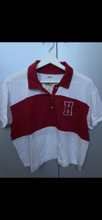 Hollister Polo Shirt - Stylish Red & White