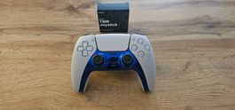 🎮Manette PS5 Blanc-Bleu /joysticks TMR & Clic Souris