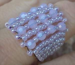 Anelli: Bague perles de rocaille & Swarovski / Ring Perlen – Nuovo e nell'imballaggio originale da Goumoens-la-Ville venduto da brandonv
