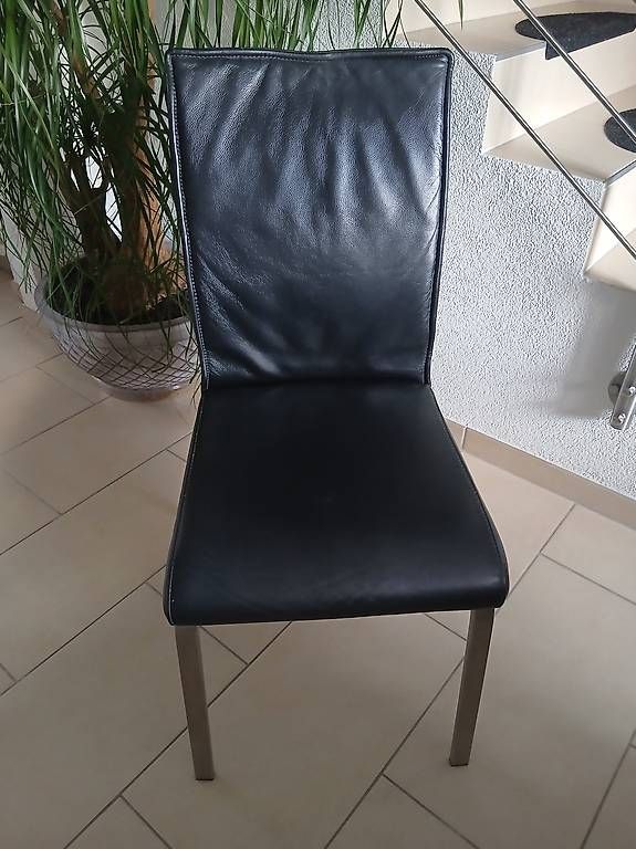 Sedie: 4 Hochwertige  schwarze  Leder Stühle  – Usato da Reinach BL venduto da Nicola70