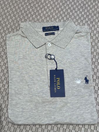 Polo Ralph Lauren Slim gris – Neuf avec étiquette