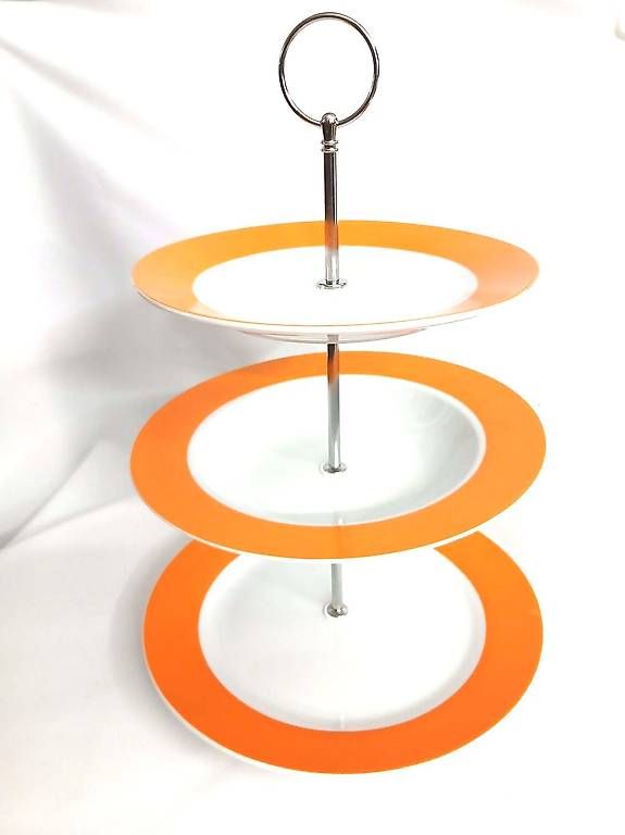 Plateaux: Teller orange 3-stöckig – D'occasion à Luzern par Brokiland 2