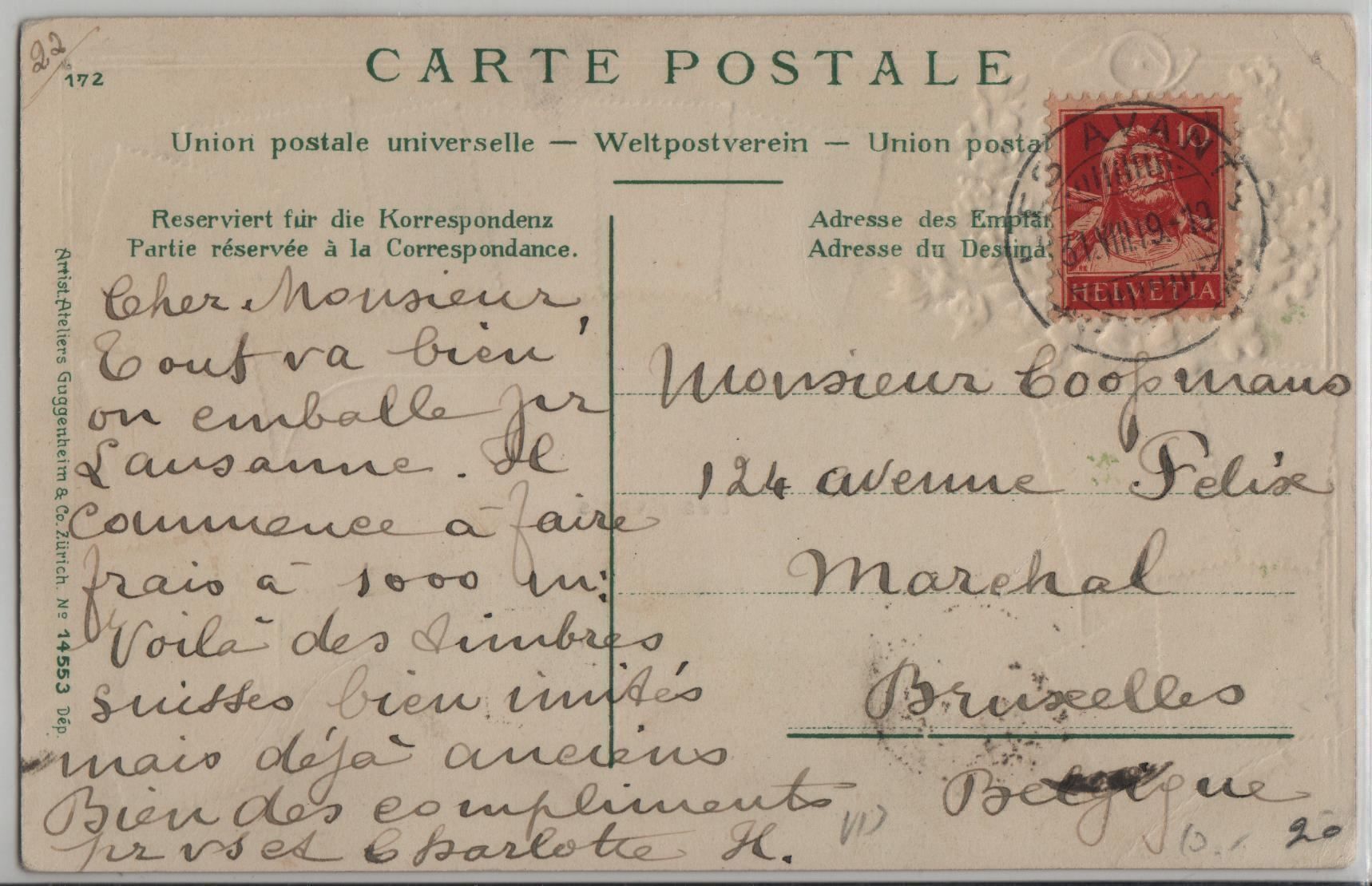 Cartoline postali: Les Avants – Antico da Ettingen venduto da Kartenplanet 1