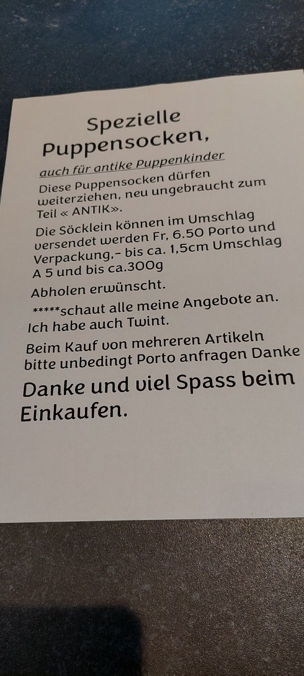 Puppen: Puppensöckli – Neu (gemäss Beschreibung) aus Muri AG von nindo1 1