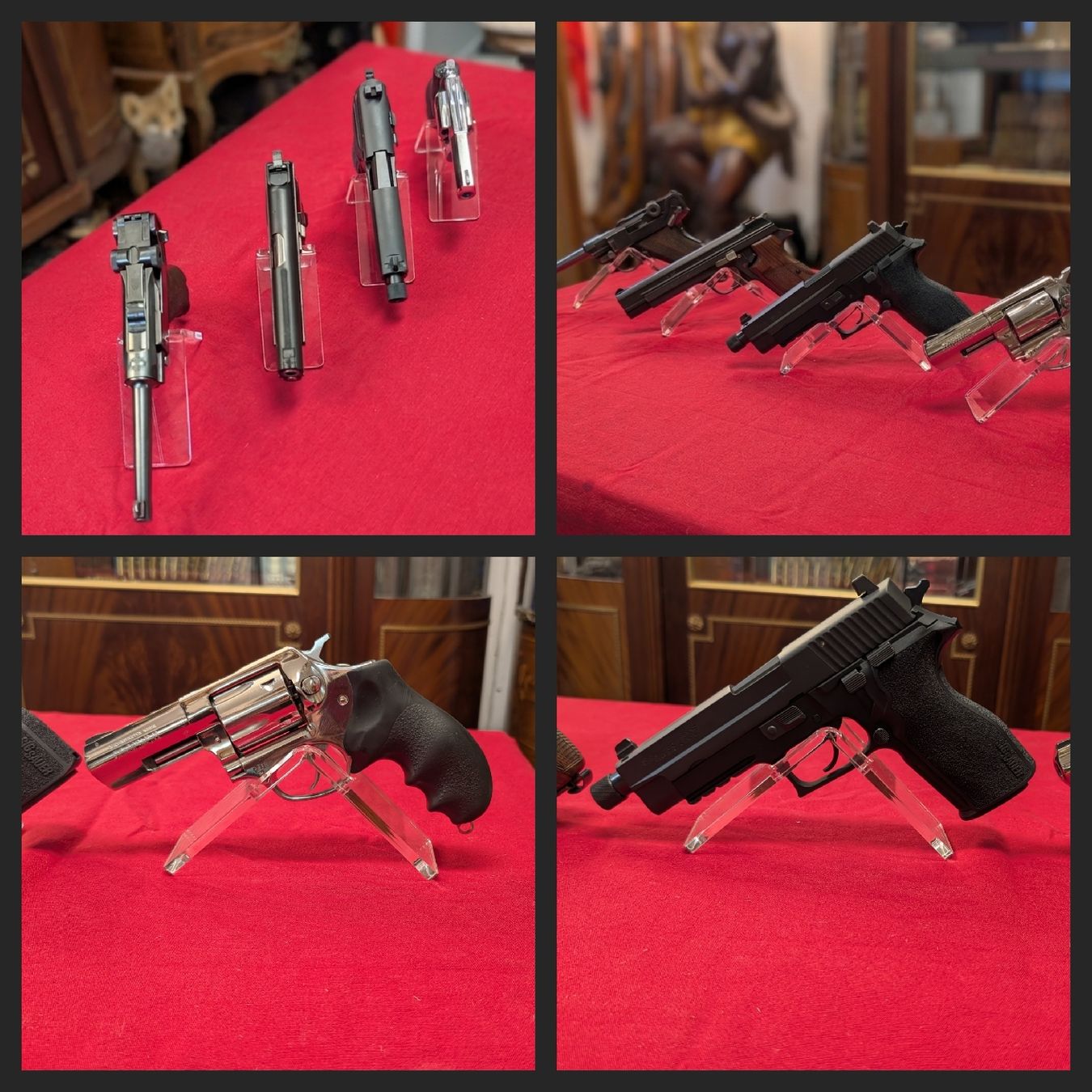 Attrezzatura & Pezzi di ricambio: Halterung für Feuerwaffen, Sig P210, Colt Python, universal – Nuovo e nell'imballaggio originale da La Place (Ayent) venduto da s4c4
