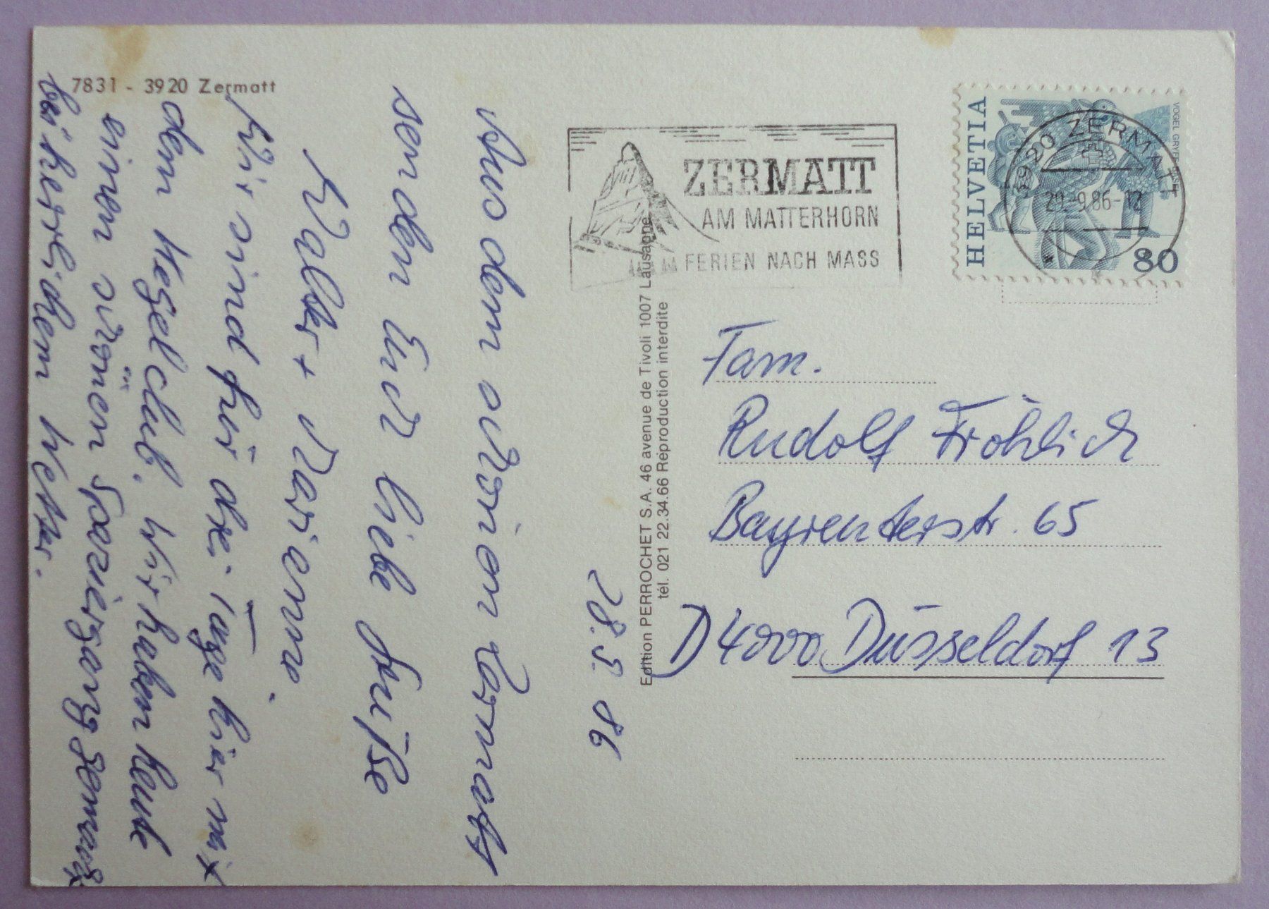 Cartes postales: Zermatt – Défectueux à Fétigny par Billy2miny 1