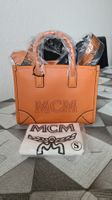 MCM Munchen Tote Mini Handtasche-Cognac
