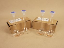 Messkolben 100ml 2x2 STK mit Schliff und Deckel
