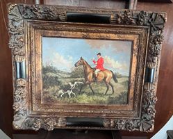 Francis Grant - Antikes Oelgemälde -  Reiter mit  Jagdhunden