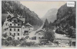 Chatelard - L'Hotel Suisse et l'Eau Noire - animee