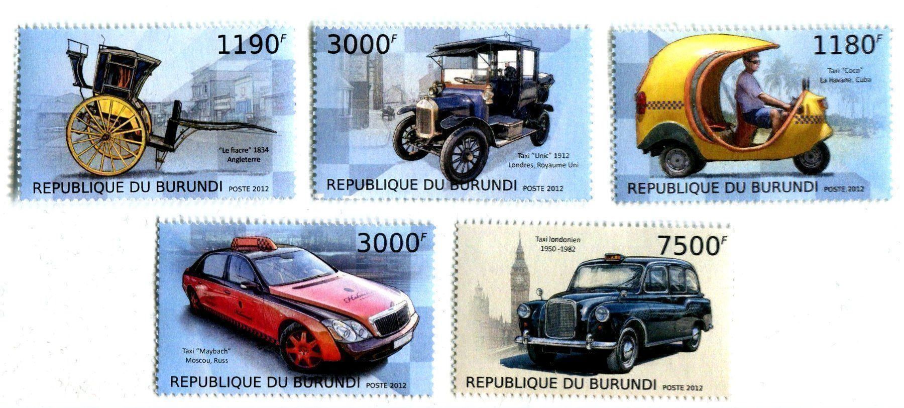 Tous les timbres: Briefmarken "Taxi". Burundi. – Neuf avec emballage d'origine à Basel par Butsch5