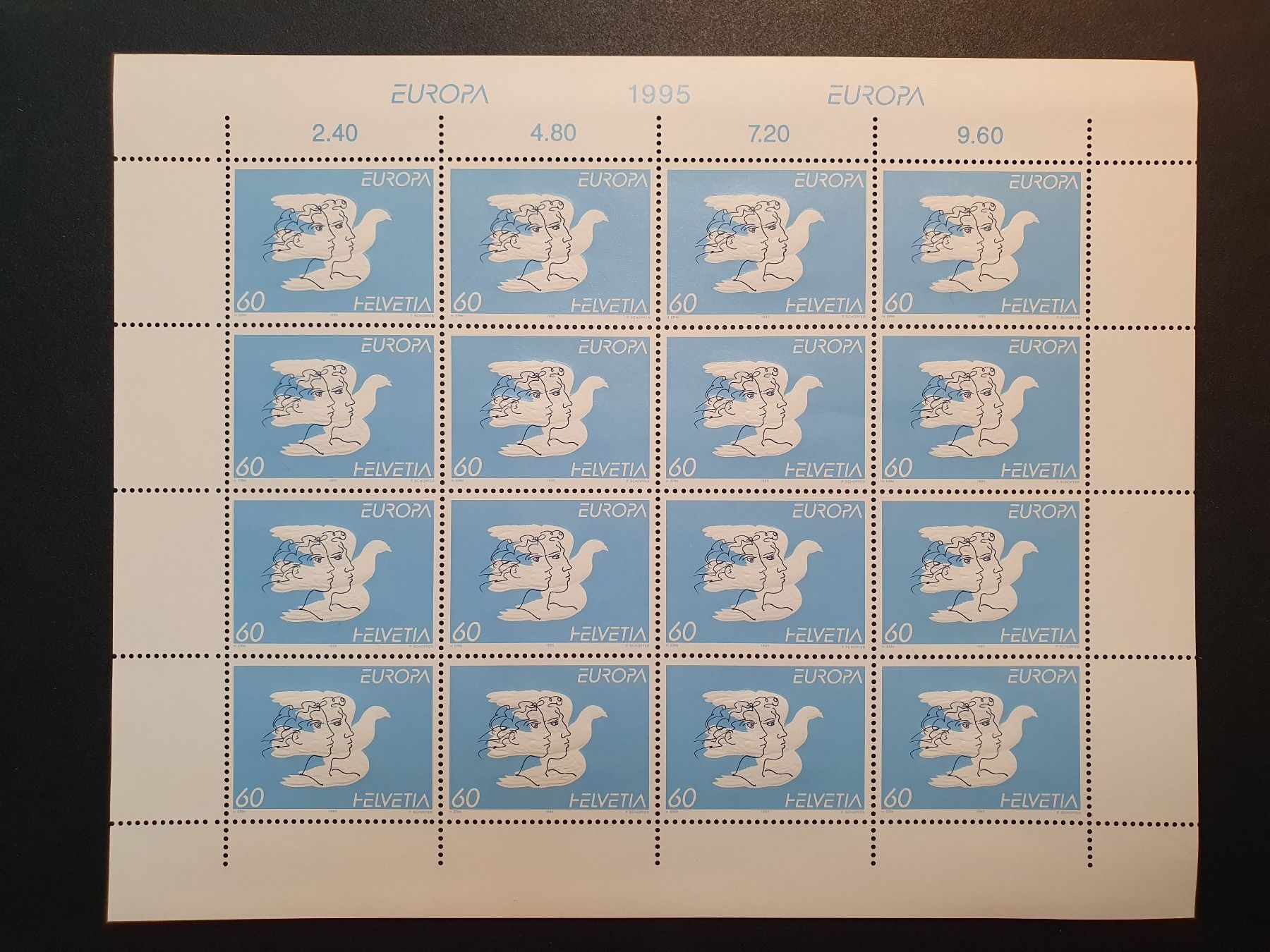 Alle Briefmarken: Hans Erne Kleinbogen von 1995 (postfrisch) – Neu (gemäss Beschreibung) aus Stilli von Mos1 4