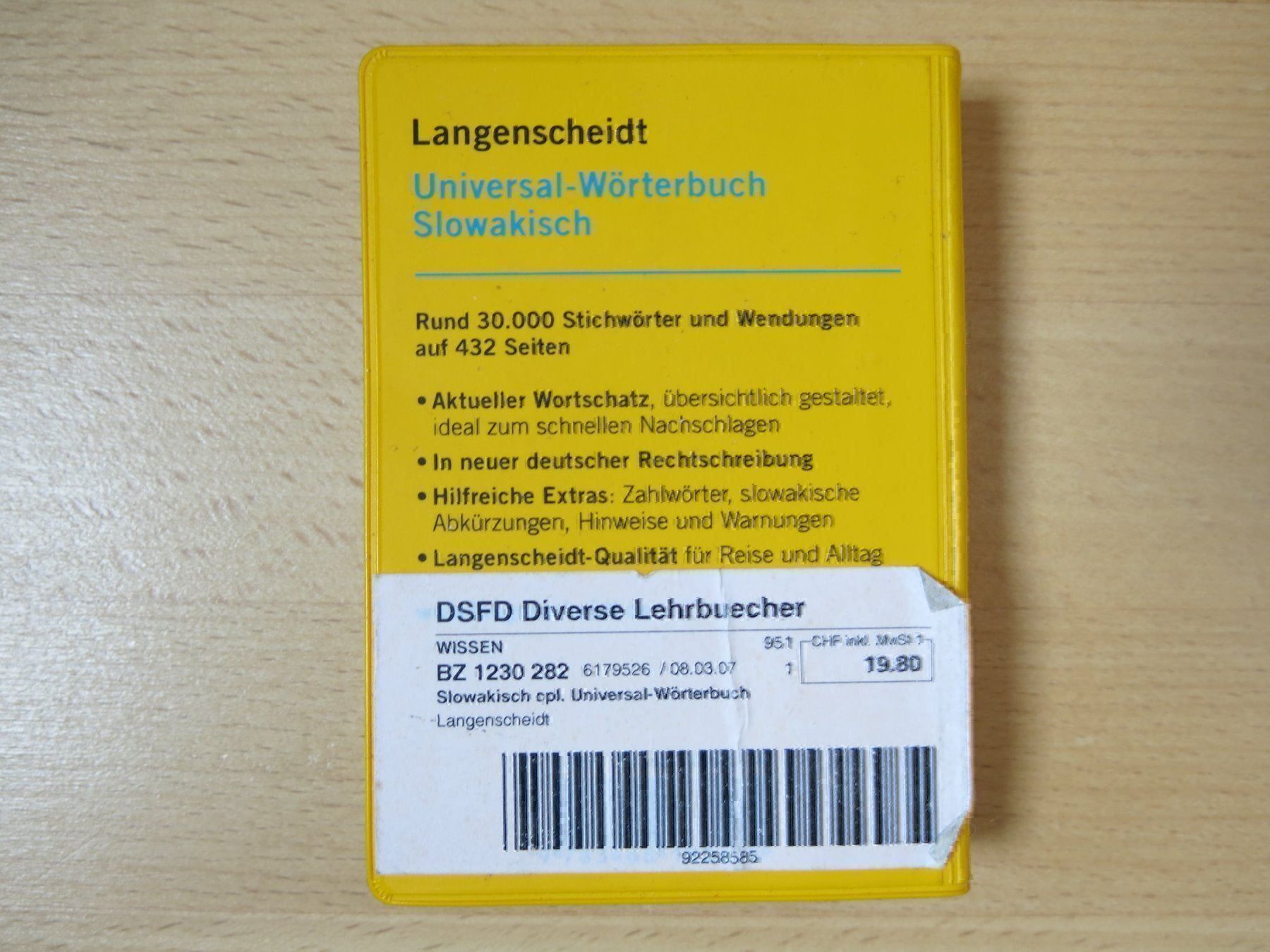 Libri: Langenscheidt Wörterbuch Slowakisch – Nuovo (secondo la descrizione) da Sissach venduto da kaupa 1