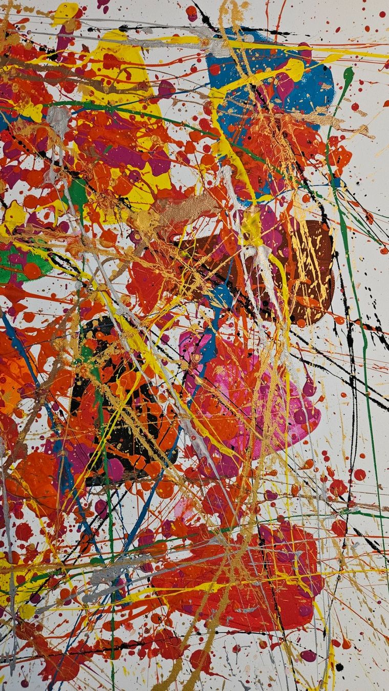 Gemälde: Tableau abstrait moderne, couleurs vives et éclatantes. – Neu (gemäss Beschreibung) aus Le Locle von fab_c9hh 5