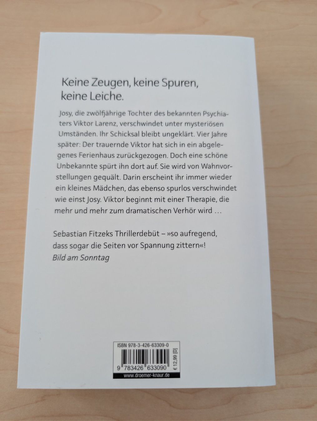 Bücher: Fitzek - Die Therapie – Gebraucht aus Spiez von Crazyduck 1