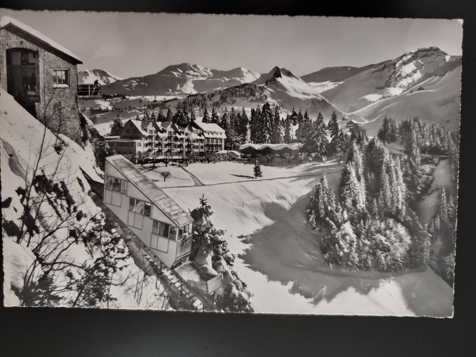 Ansichtskarten: Stoos Sporthotel Standseilbahn dat. 1960 – Gebraucht aus Ohmstal von Lebensfreude05