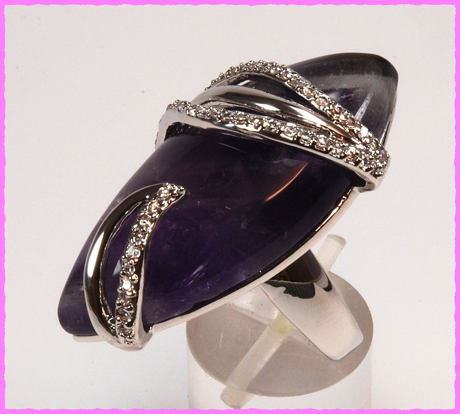 Ringe: Wow, grosser Ring mit echtem Amethyst Stein – Neu und originalverpackt aus Oberglatt ZH von Diamond-Girl 2