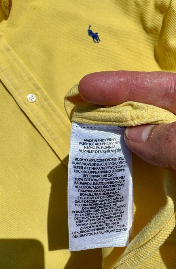 Ralph Lauren Camicie: Ralph Lauren Hemd Kord M Gelb – Usato da Männedorf venduto da LTMCS 8