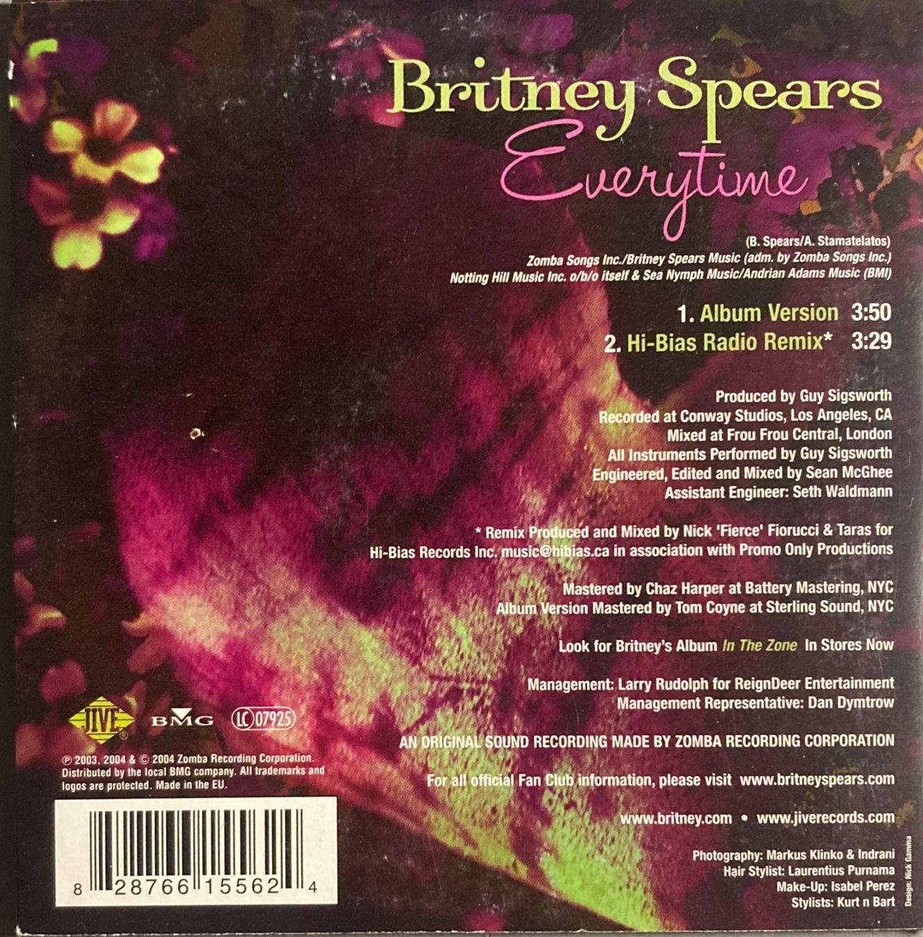 CDs: BRITNEY SPEARS - EVERYTIME – Gebraucht aus Poliez-Pittet von  1