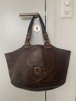 Campomaggi Ledertasche braun mit Nietenbeschlag