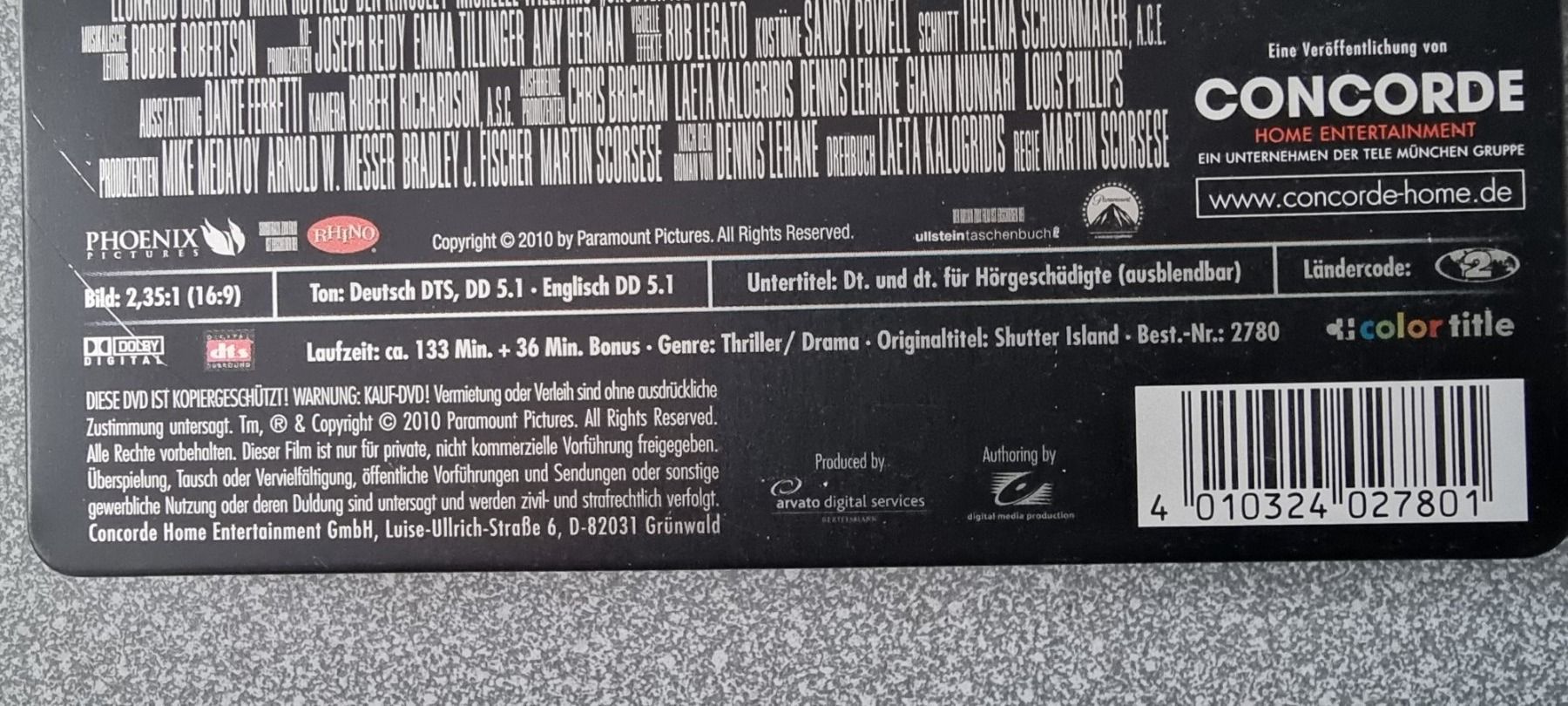 Alle DVDs: DVD Shutter Island - Steelbook - Leonardo DiCaprio – Gebraucht aus Oetwil am See von fineli2 1