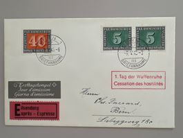 1945 Pax Nr. 262 + 266 auf Express  FDC Brief