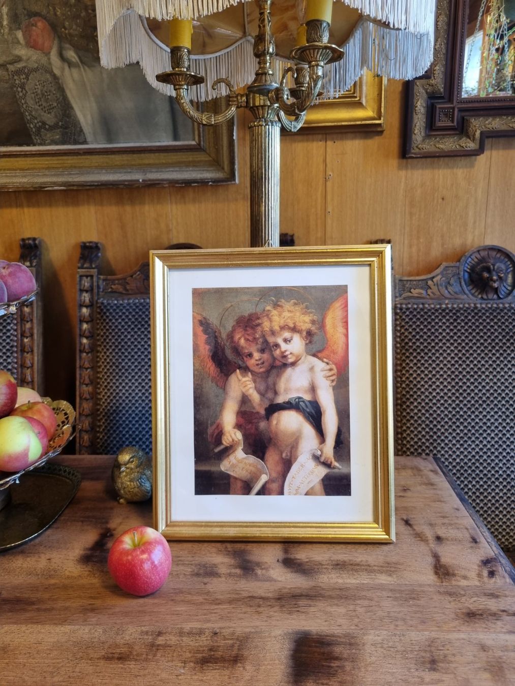Foto & Immagini: Engel Putten Kunstdruck Goldrahmen Glas – Usato da Scharnachtal venduto da devin03 1