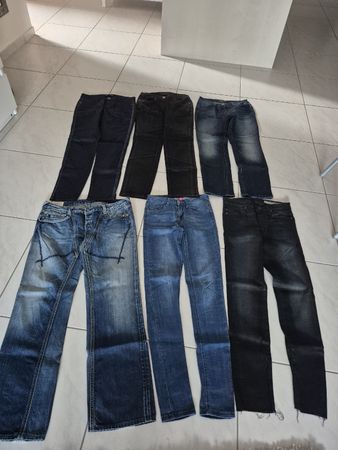 Jeans Bundle 12 Stk. Damen Grösse 34/28/26 diverse Marken gu