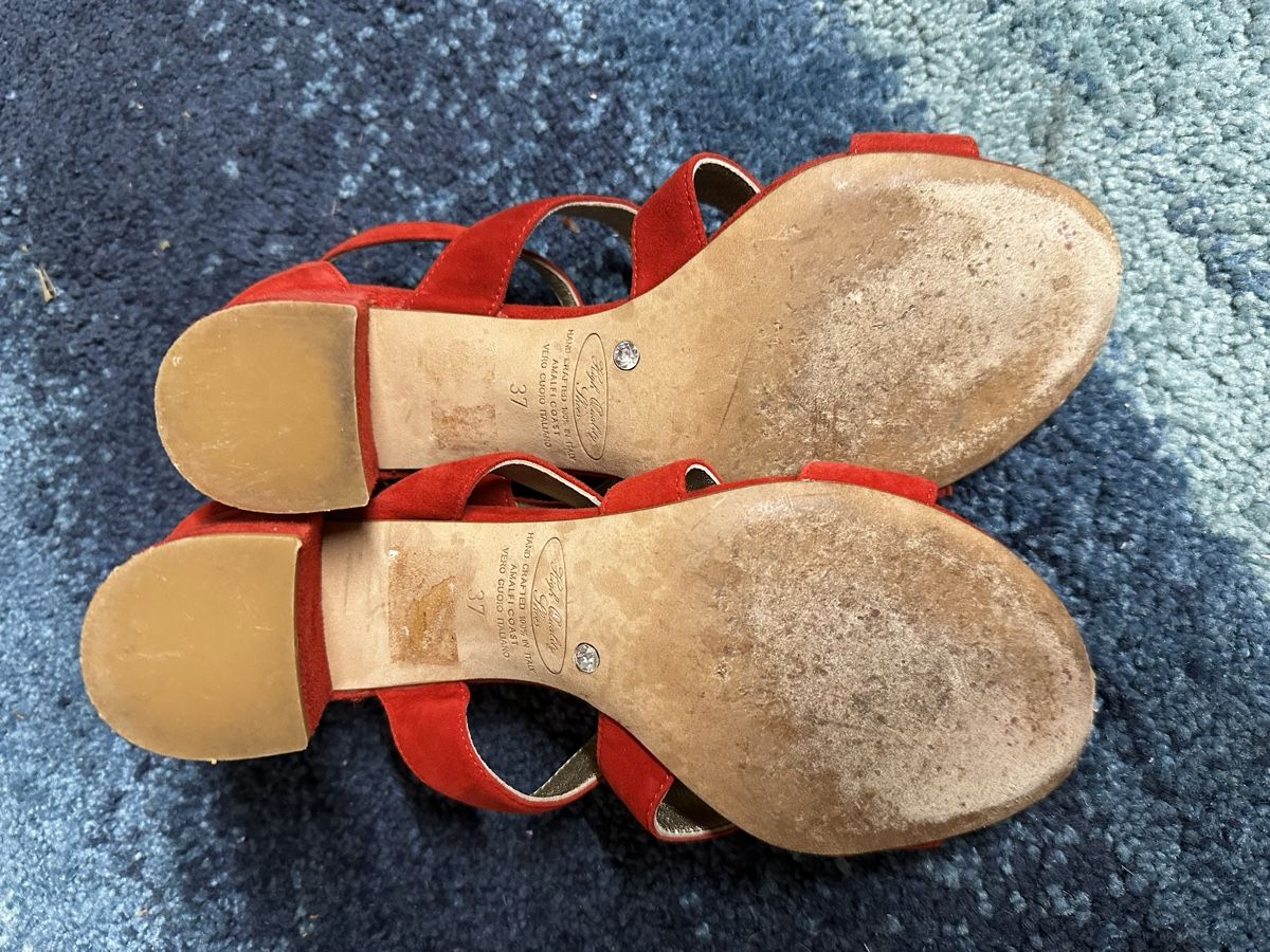Damenschuhe: Tanzschuh- Leder/rot – Gebraucht aus Hausen AG von Nah5yj 2