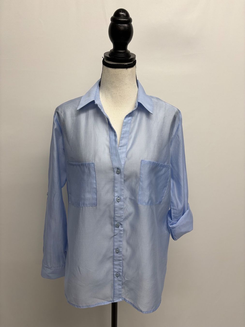 Camicette: Brizzi Sommerbluse Hellblau Gr. M lyocell Bluse transparent – Nuovo (secondo la descrizione) da Regensdorf venduto da secondchancefashion