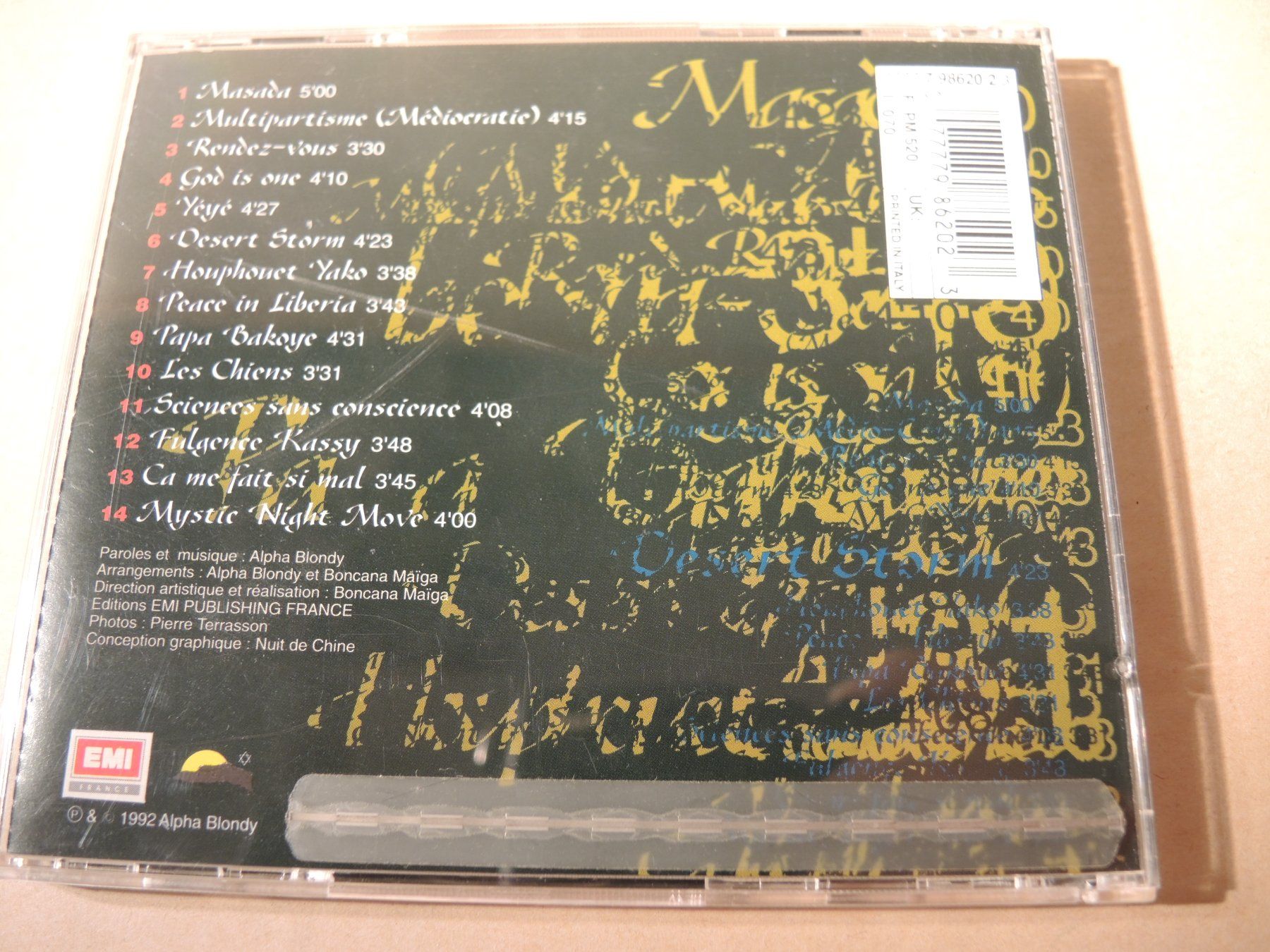 CD: Alpha Blondy Masada CD and the solar system – Usato da Rorschach venduto da maeck8 2