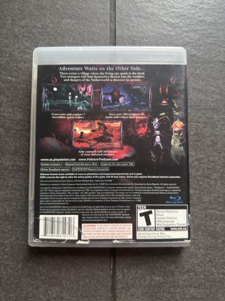 Sony Giochi: Folklore PS3 NTSC – Usato da Zürich venduto da cENS0R 1