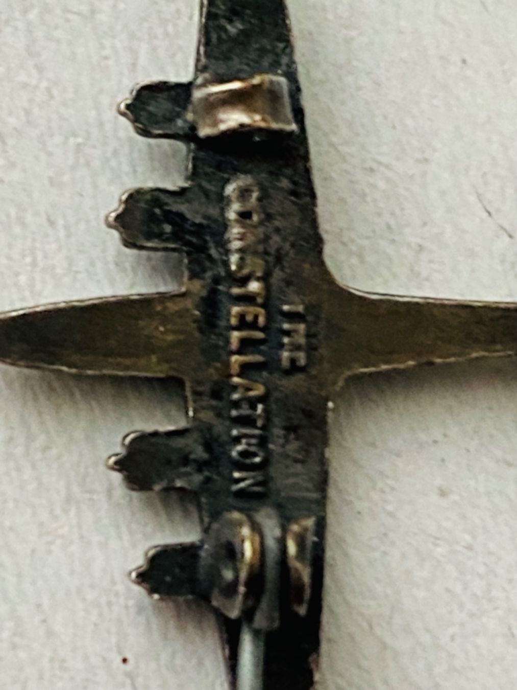 Broschen & Nadeln: uralt Flugzeug Anstecker LOCKHEED TWA Constellation um 1945 – Gebraucht aus Müswangen von buyin 4