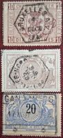 Lot de 3 timbres anciens de Belgique - Chemins de fer