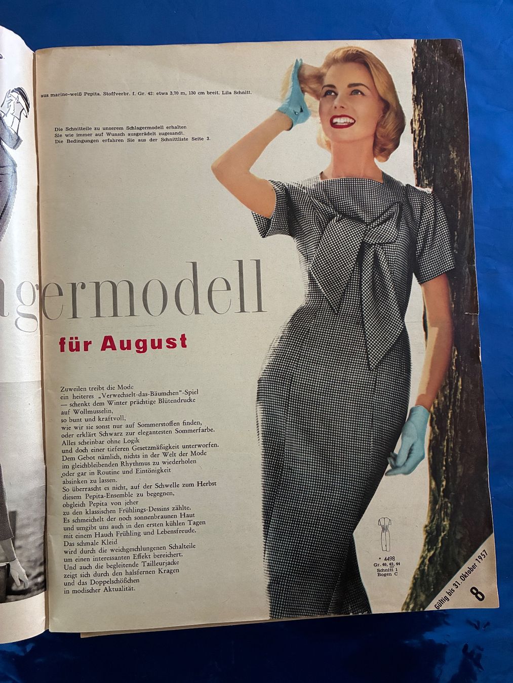 Cartamodelli: Burda Moden 1957 Schnittmuster Nähen Mode Design 50ziger – Usato da Aarwangen venduto da nemkin61 3