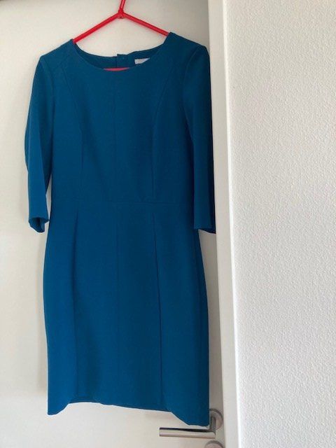 Robe American Vintage Bleu Canard Taille M - Viscose Casual Longueur Genou, Occasion Très Bon état