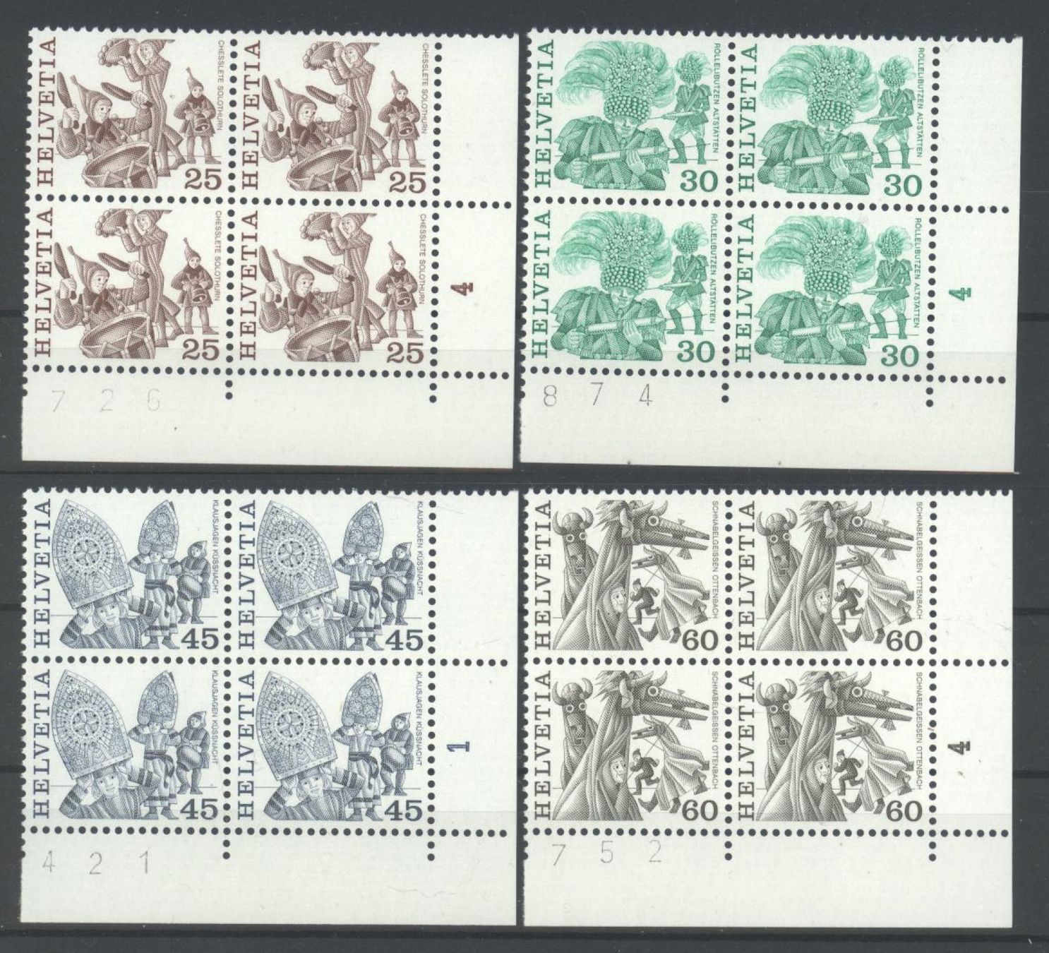 Tutti i francobolli: 1982-1984, Volksbräuche ** – Usato da Willisau venduto da Vollstempel