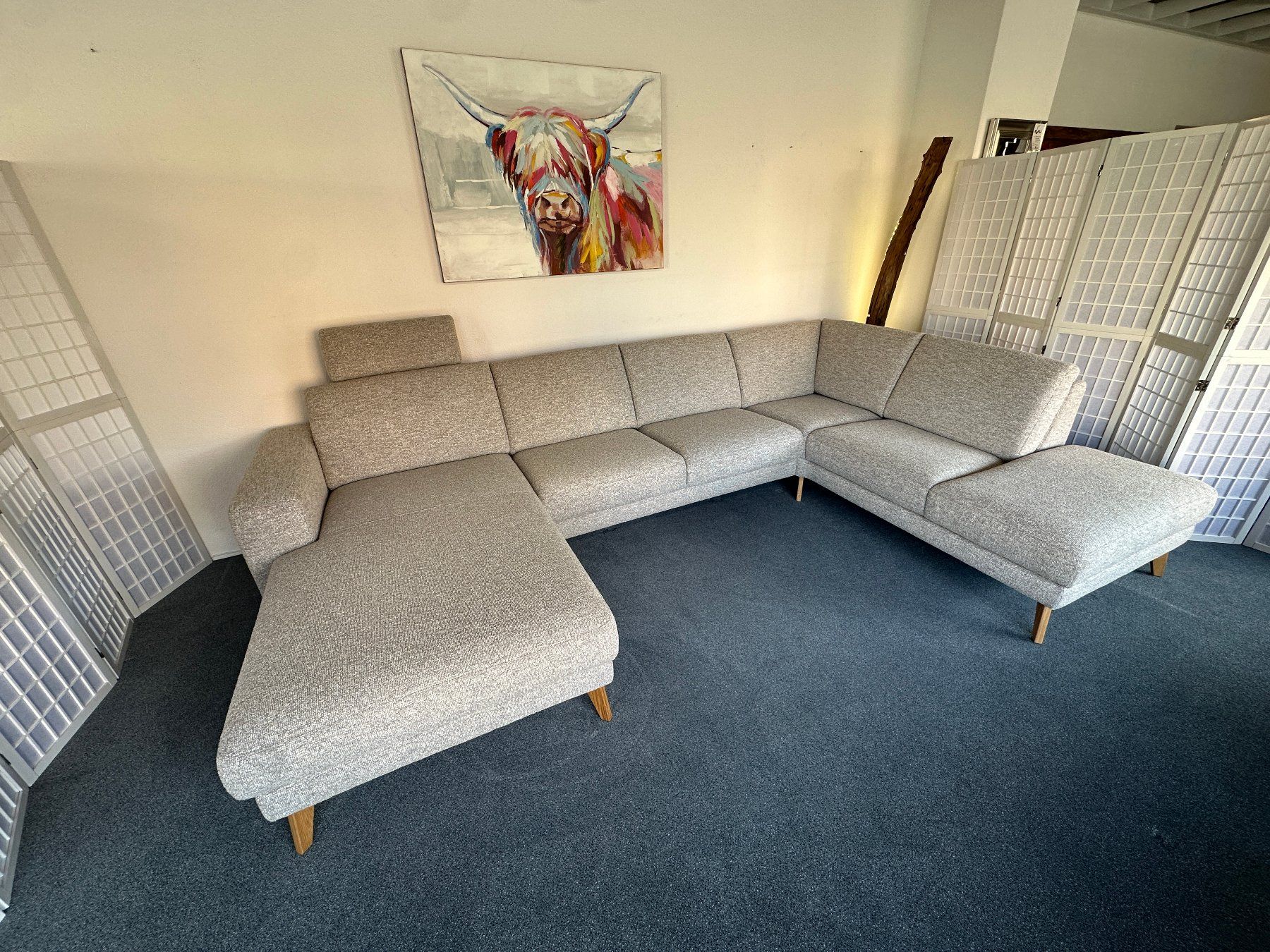 Sofas: Sofa MAX Stoff beige 341 x 221 cm inkl. Bettsofa – Neu (gemäss Beschreibung) aus Unterentfelden von moebelrufli 6