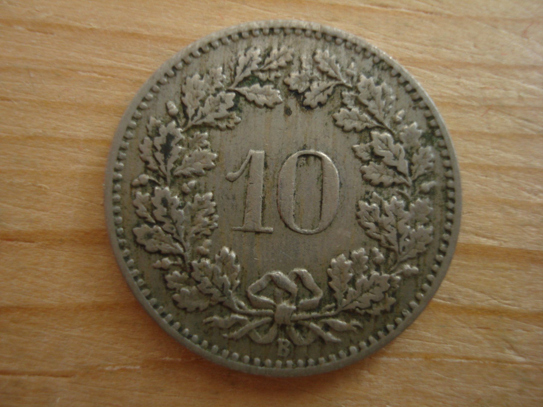 Alle Münzen: (S1) 10 Rappen 1895 – Gebraucht aus Erlach von Net-Coins 1