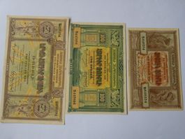 3 Banknoten Armenien 50, 100, 250 Rubel 1919, Wie Neu