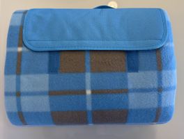 Decke Picknick Strandmatte neuwertig, blau-braun kariert