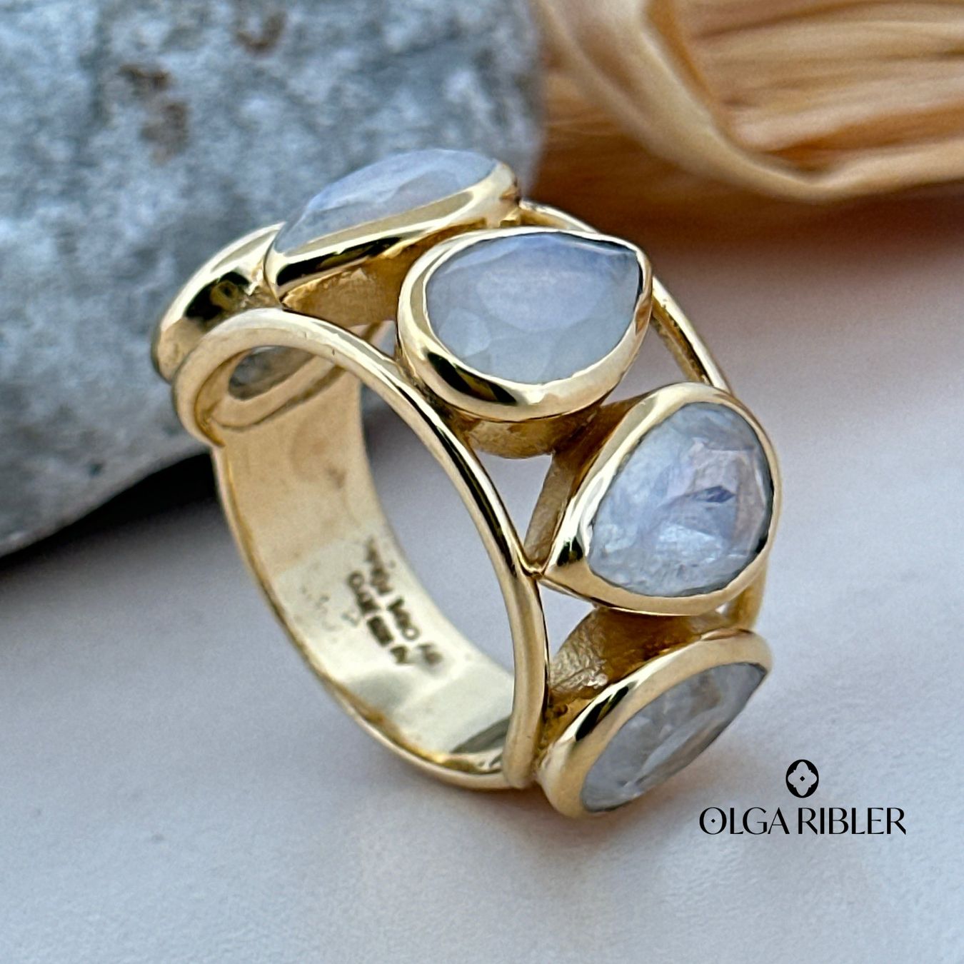 Olga Ribler Anelli: Statement Silber Ring 925 mit Mondstein Grösse 58 – Nuovo (secondo la descrizione) da Luzern venduto da byolgaribleroutlet 4