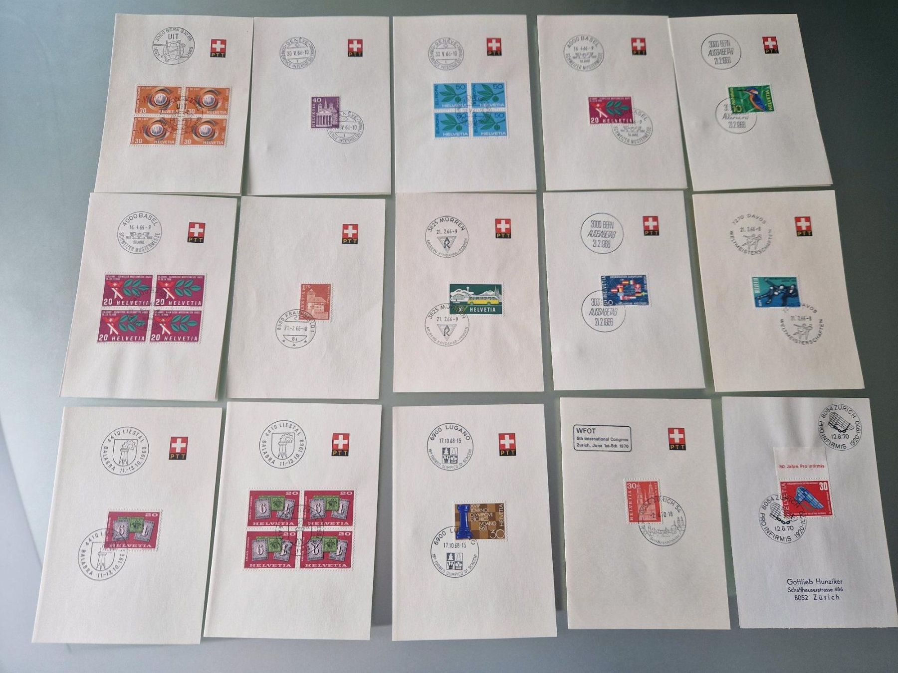 Tutti i francobolli: Lot Diverse PTT Bögli Schweiz – Usato da Büetigen venduto da philat 1