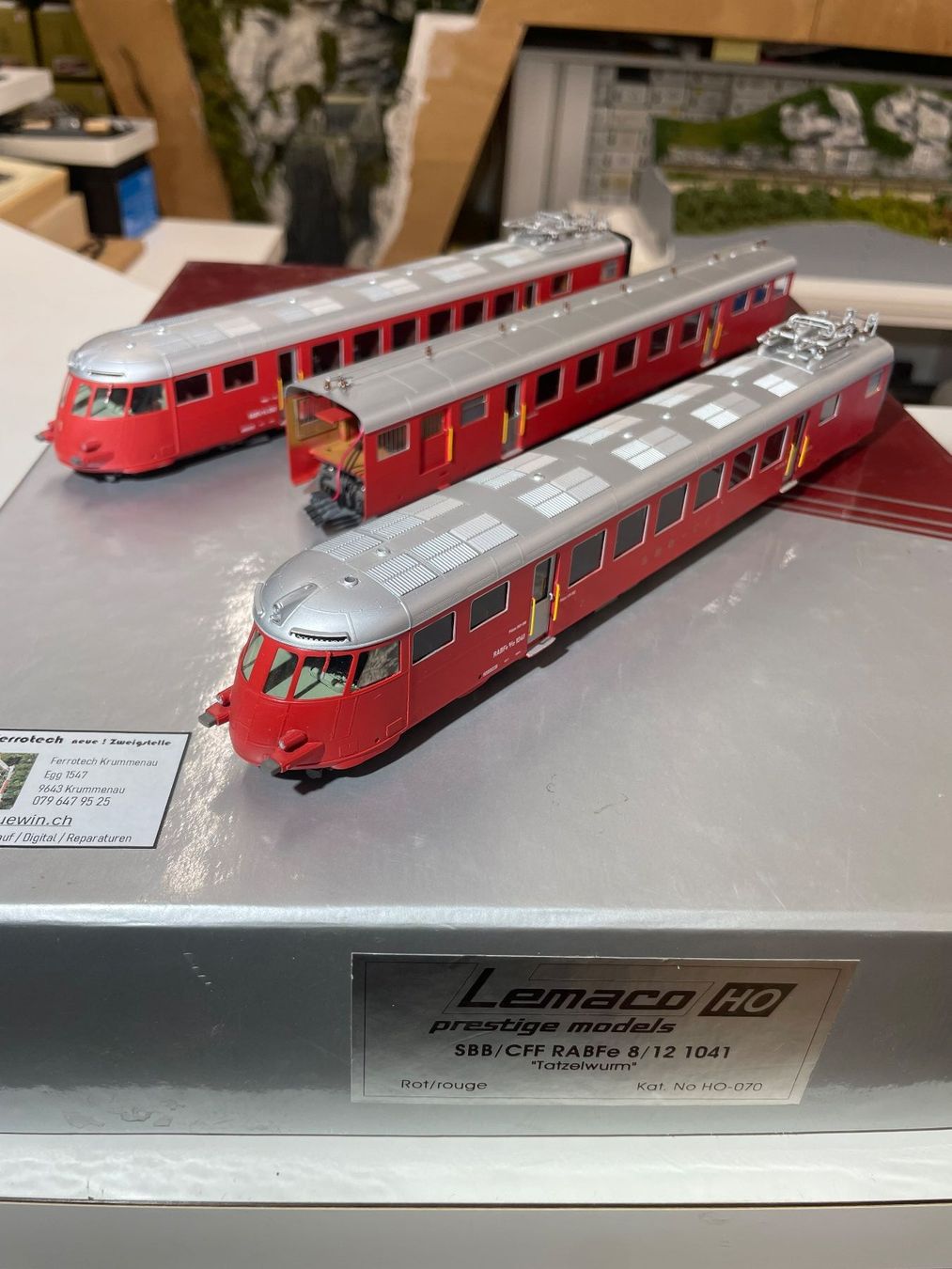 Lemaco Modellini di ferrovie: Lemaco RABFe 8/12, Betr. No.1041 – Usato da Krummenau venduto da ferrotech 8
