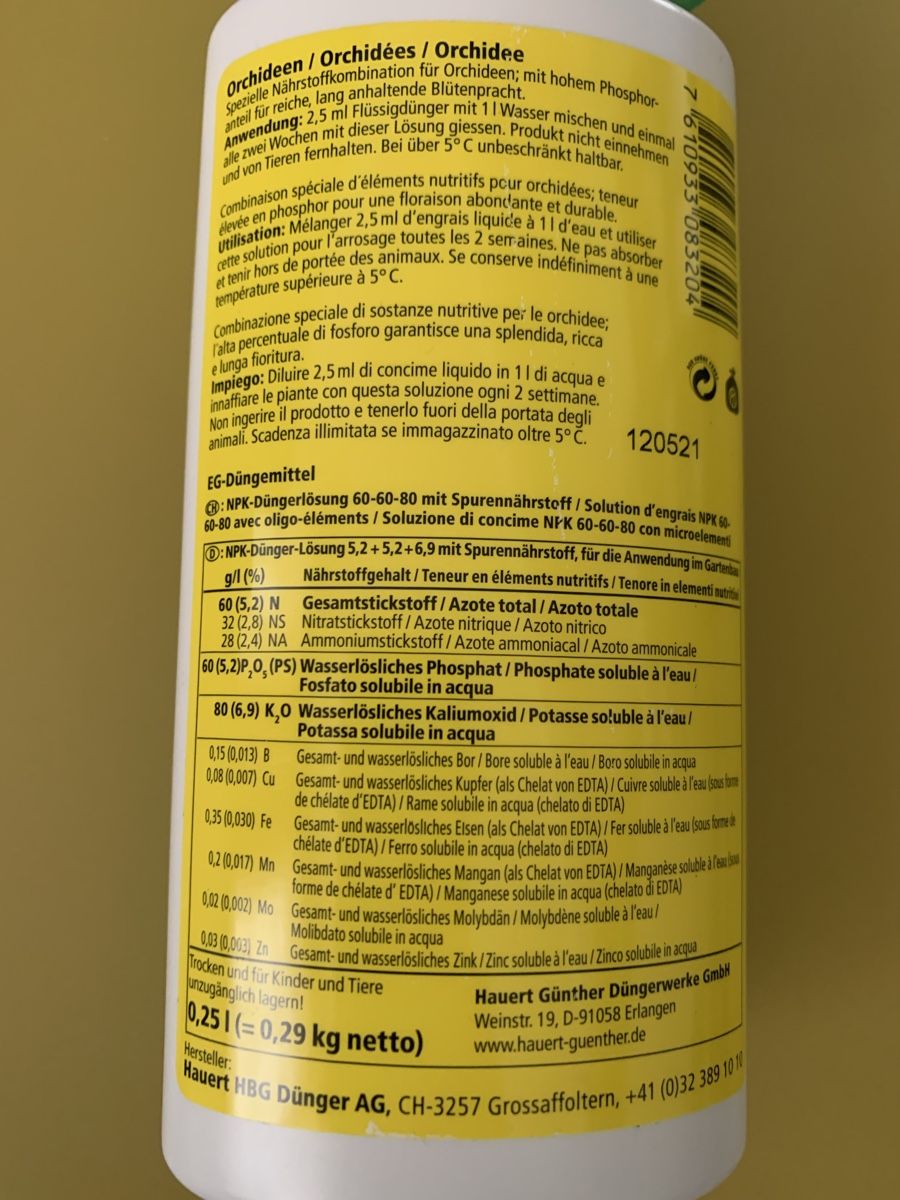 Pflegeprodukte: Orchideendünger, 0,25 l fast voll – Gebraucht aus Zürich von Nora321 1